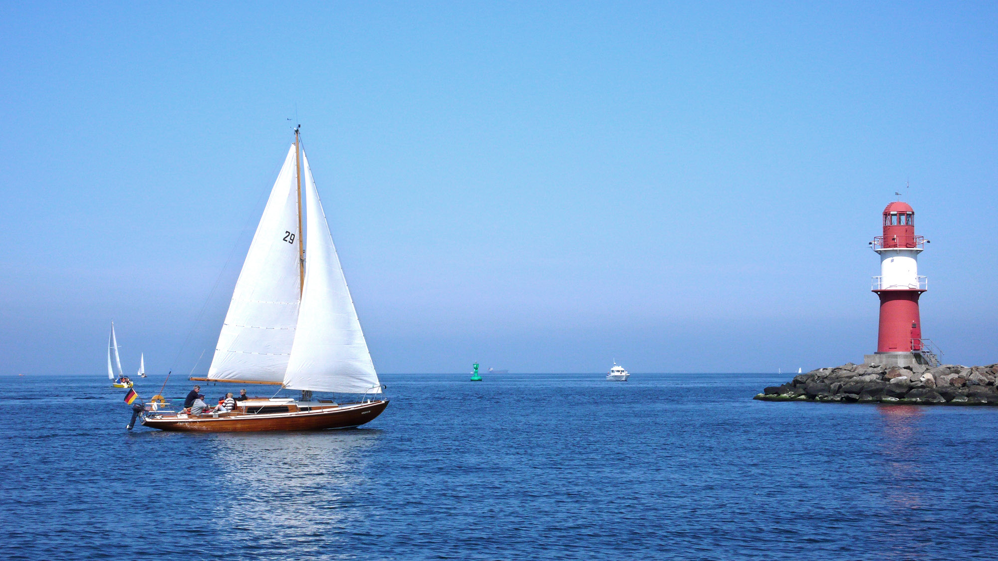 Segelboot Leuchtturm